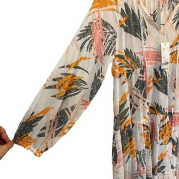 NWT Closed | Women's White Orange Stella Printed Cotton Maxi Dress Size Small - Picture 5 of 9
